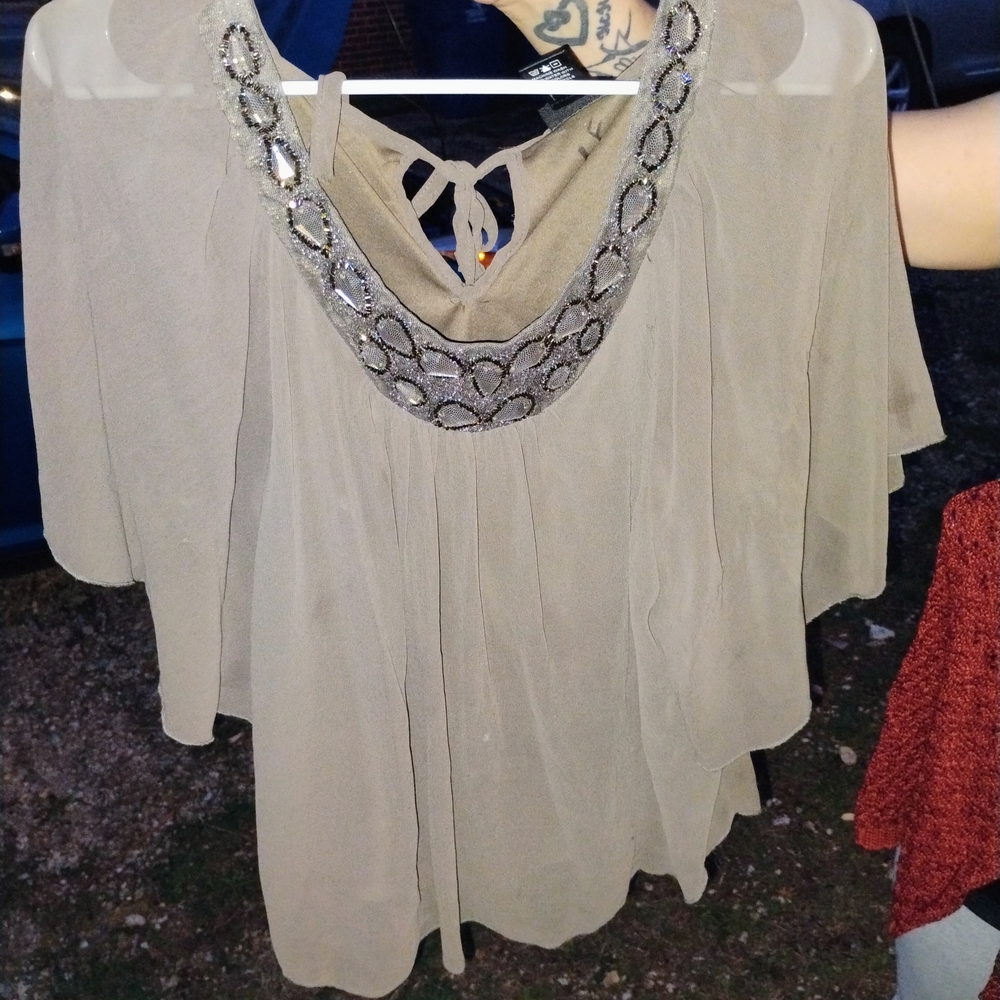 Elegant Gray Women's Top